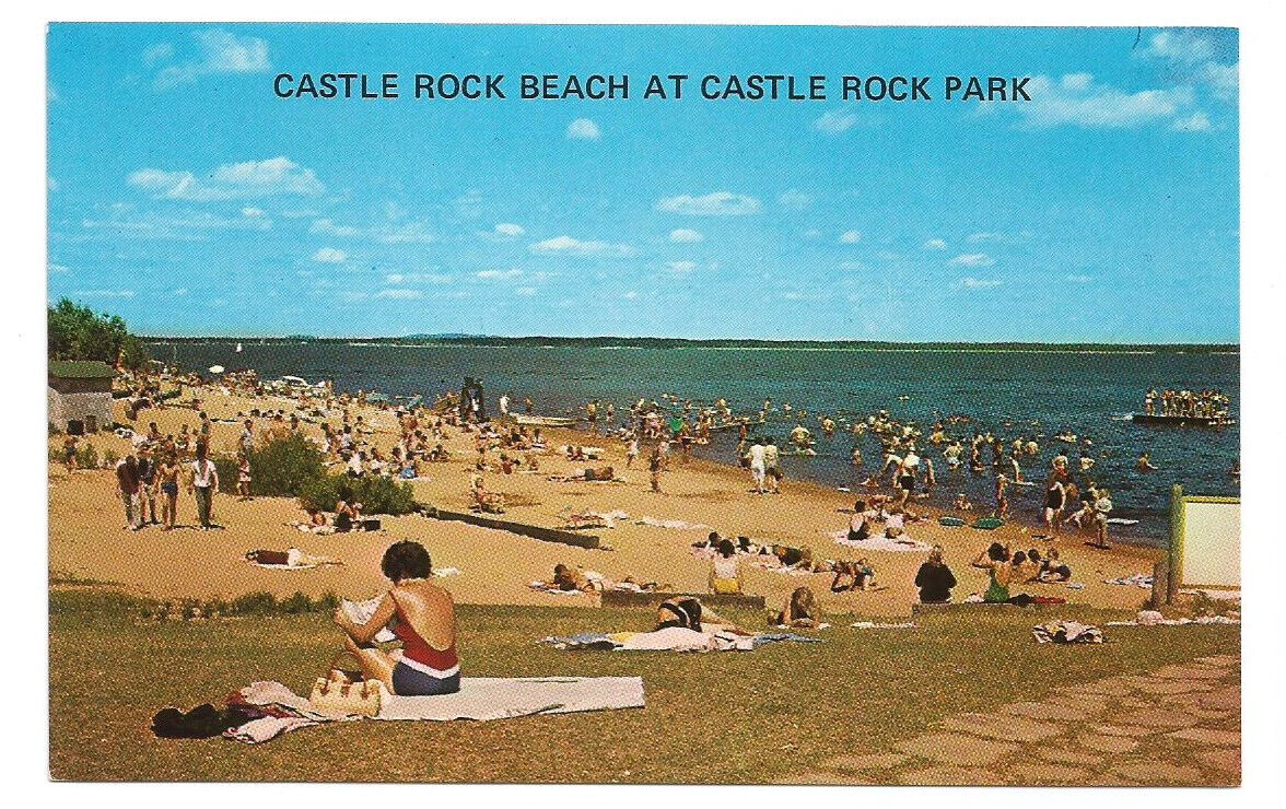 Castle Rock Beach WI Postcard Wisconsin