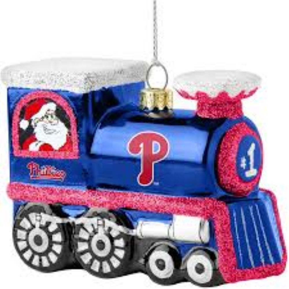 Topperscot MLB Philadelphia Phillies Blown Glass Train Ornament