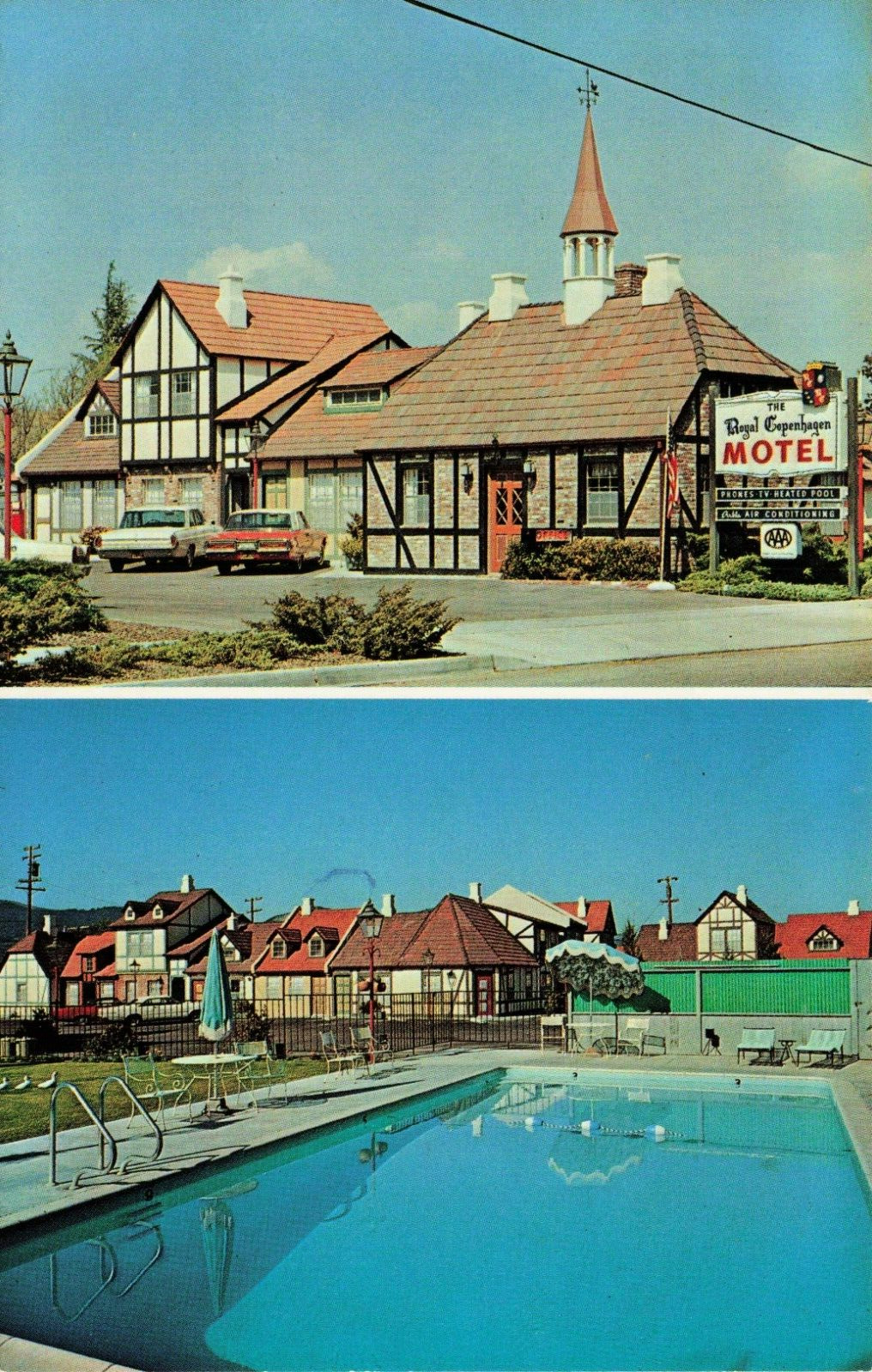 Postcard The Royal Copenhagen Motel Solvang California CA Vintage