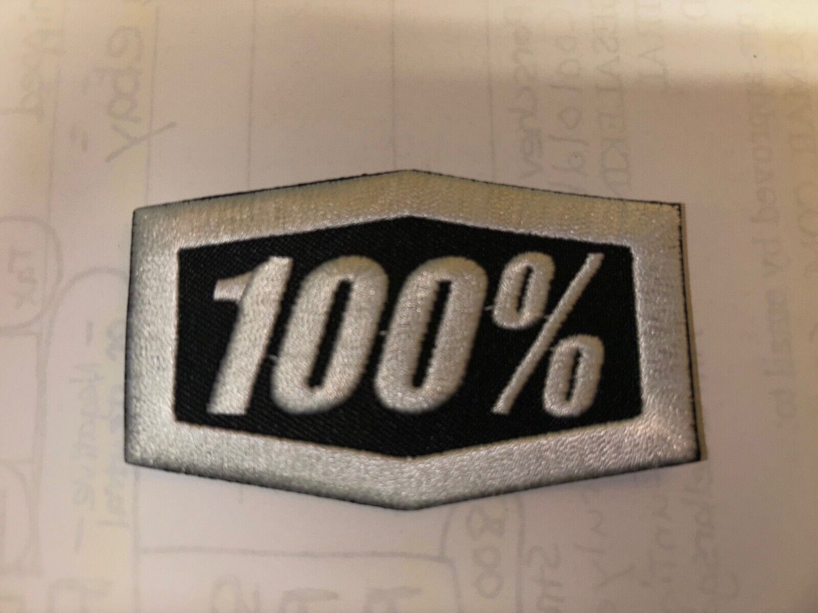 100% One Hundred Percent Embroidered Patch for CLUB JACKET OR HAT SEW ON IRON ON