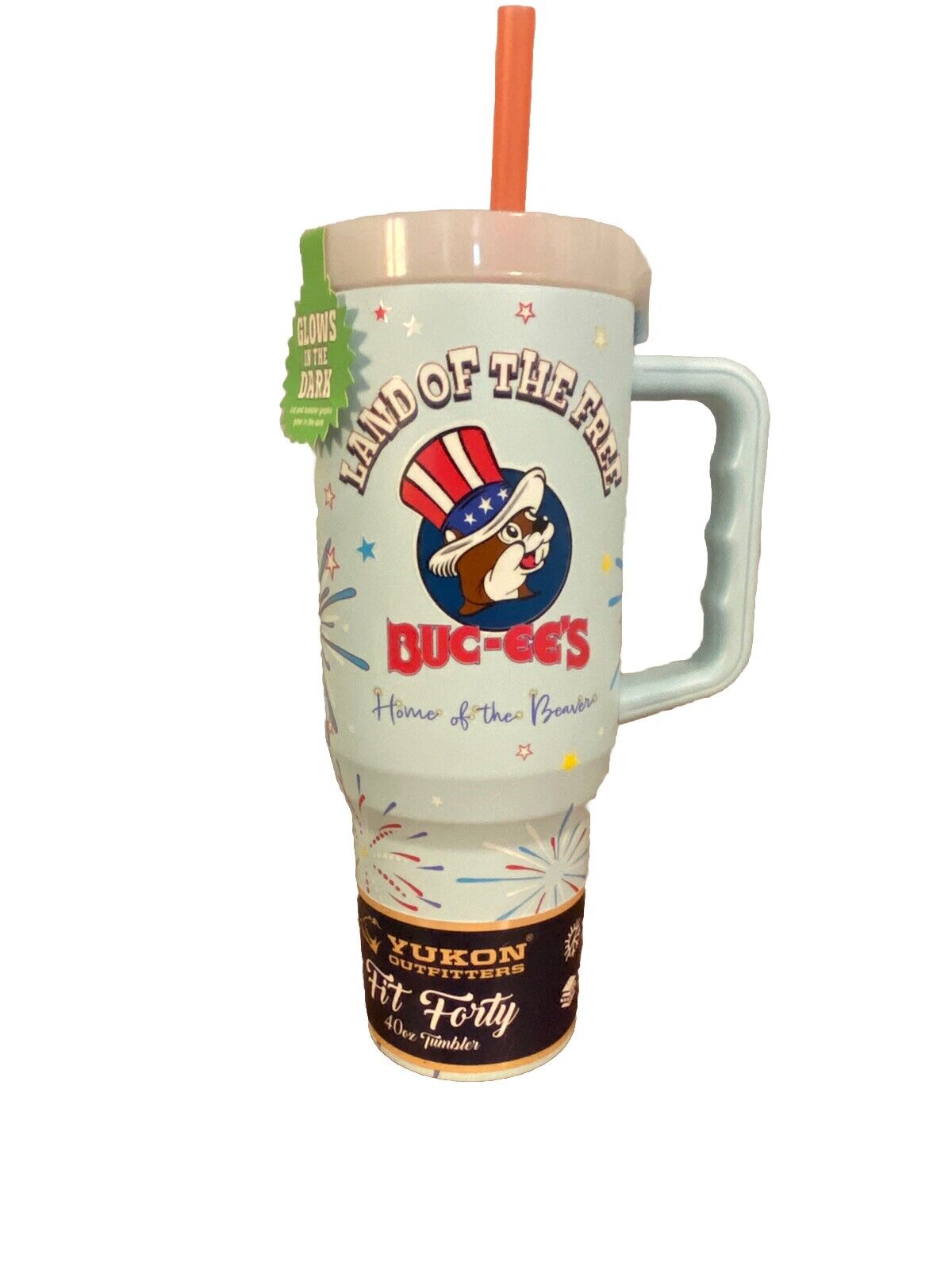Bucees 4th of July  Yukon Fit Forty Tumbler 40oz Glows In The Dark New
