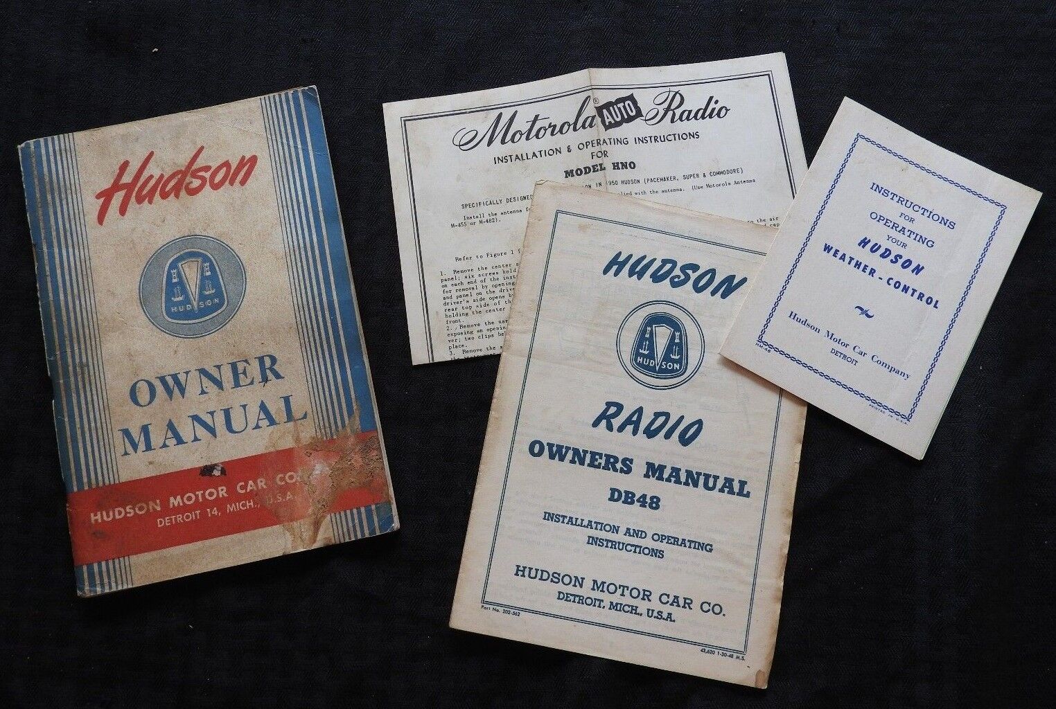 ORIGINAL 1948 HUDSON SIX EIGHT SUPER TRAVELER BIG BOY COMMODORE OPERATORS MANUAL