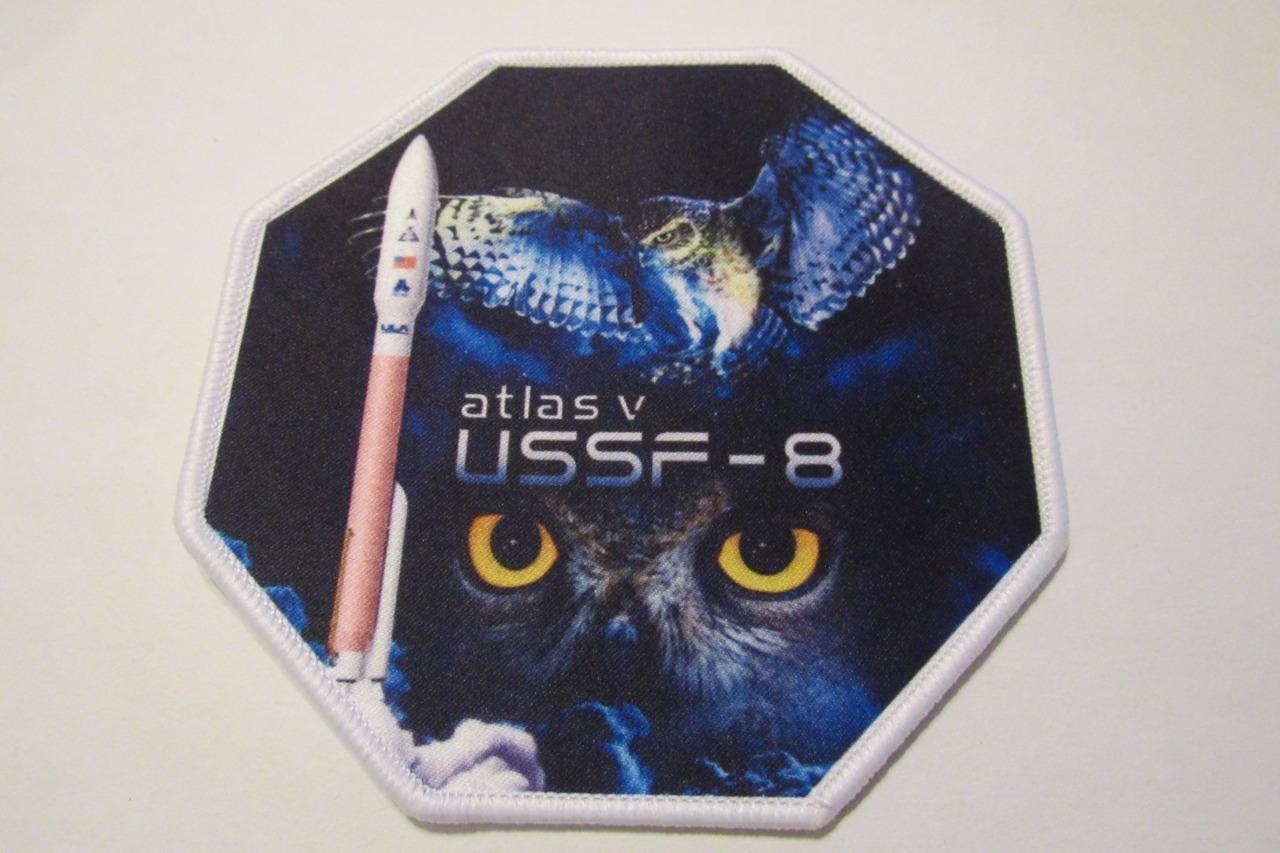 ATLAS V ULA USSF-8 SILK PATCH USSF SPACE VEHICLE MISSION EYES IN THE SKY