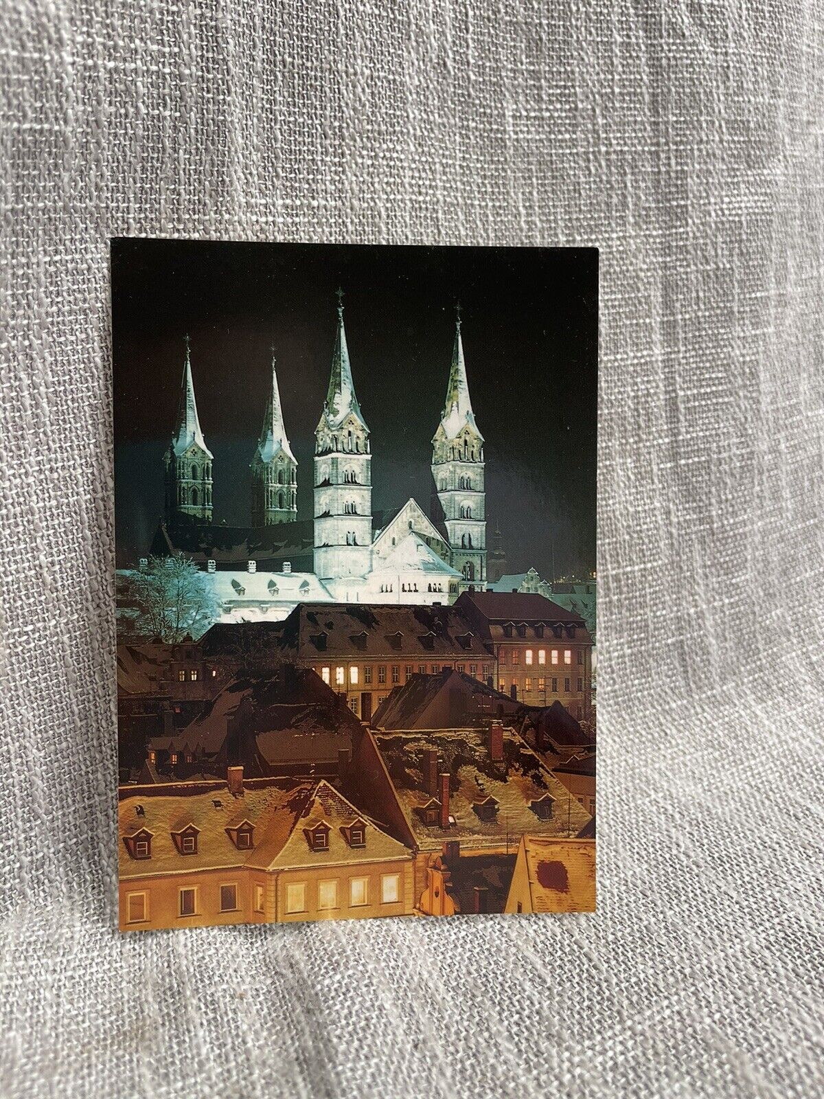 Bamberg Germany Post Card Nighttime