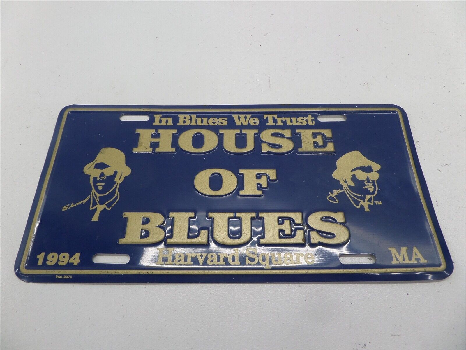1994 House Of Blues In Blues We Trust License Plate - Harvard Square - 94A-0078