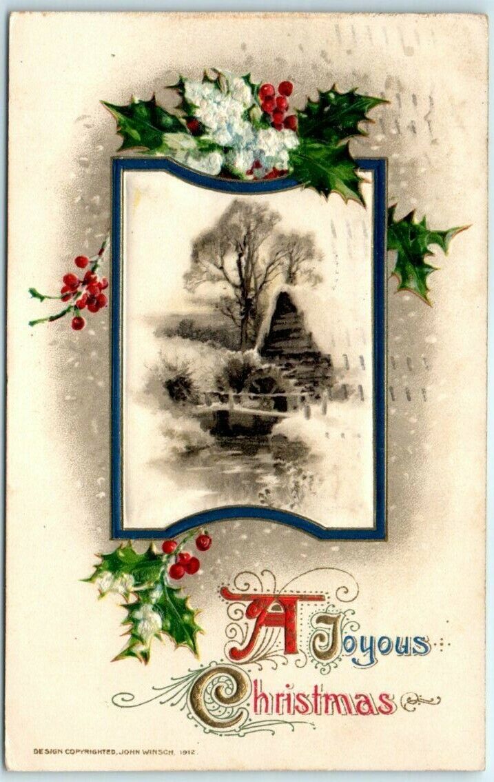 Postcard - A Joyous Christmas with Holiday Art Print