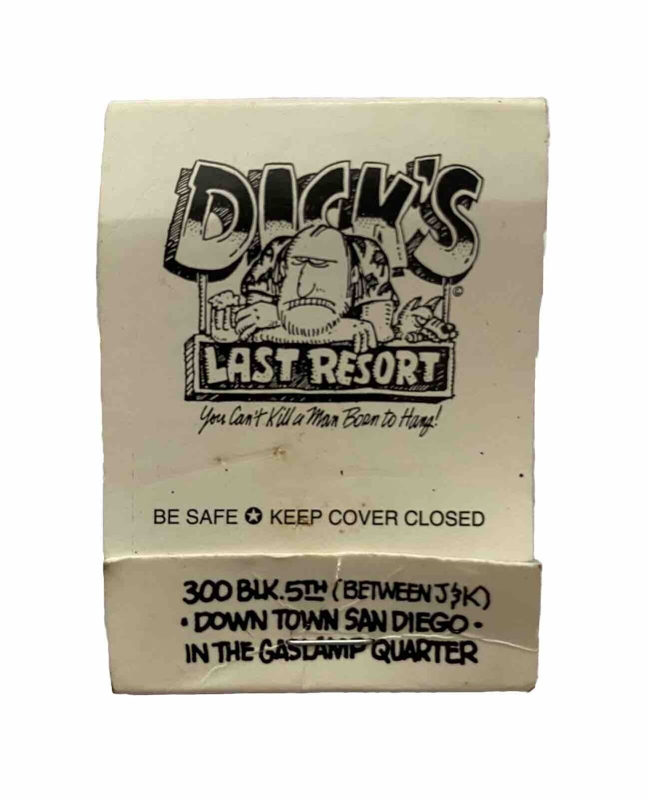 Vintage Dick\'s Last Resort Matchbook San Diego California Nudie Matchbook