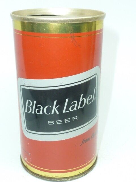 Empty Top Opened 12oz Black Label Beer S.S. Tab-Top