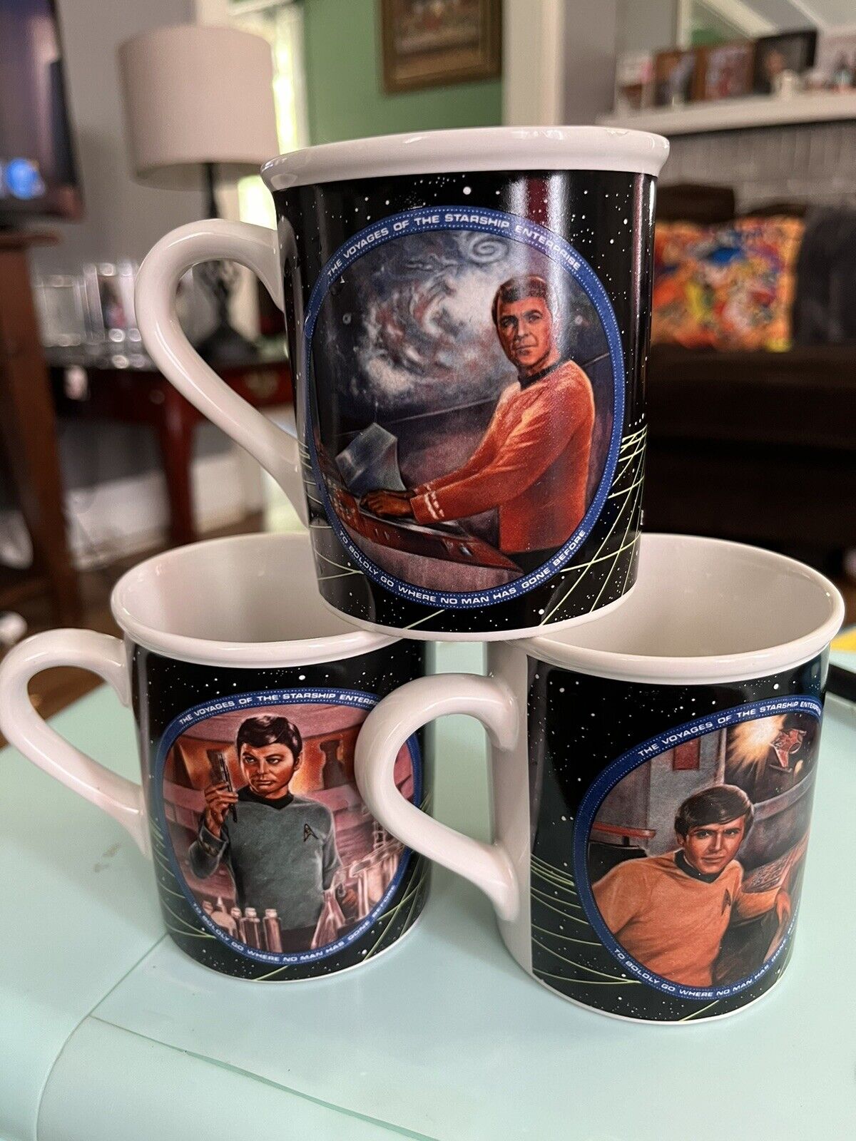 Vintage The Star Trek Mug Collection set of 3 Scotty Chekov Dr. McCoy 1983
