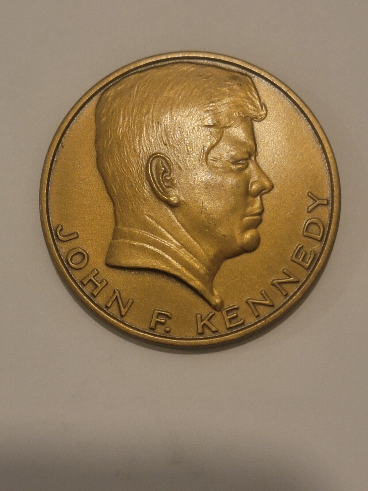 *UNUSUAL*  President John F Kennedy  Bronze 1961 US Mint  Inaugural MULE MEDAL