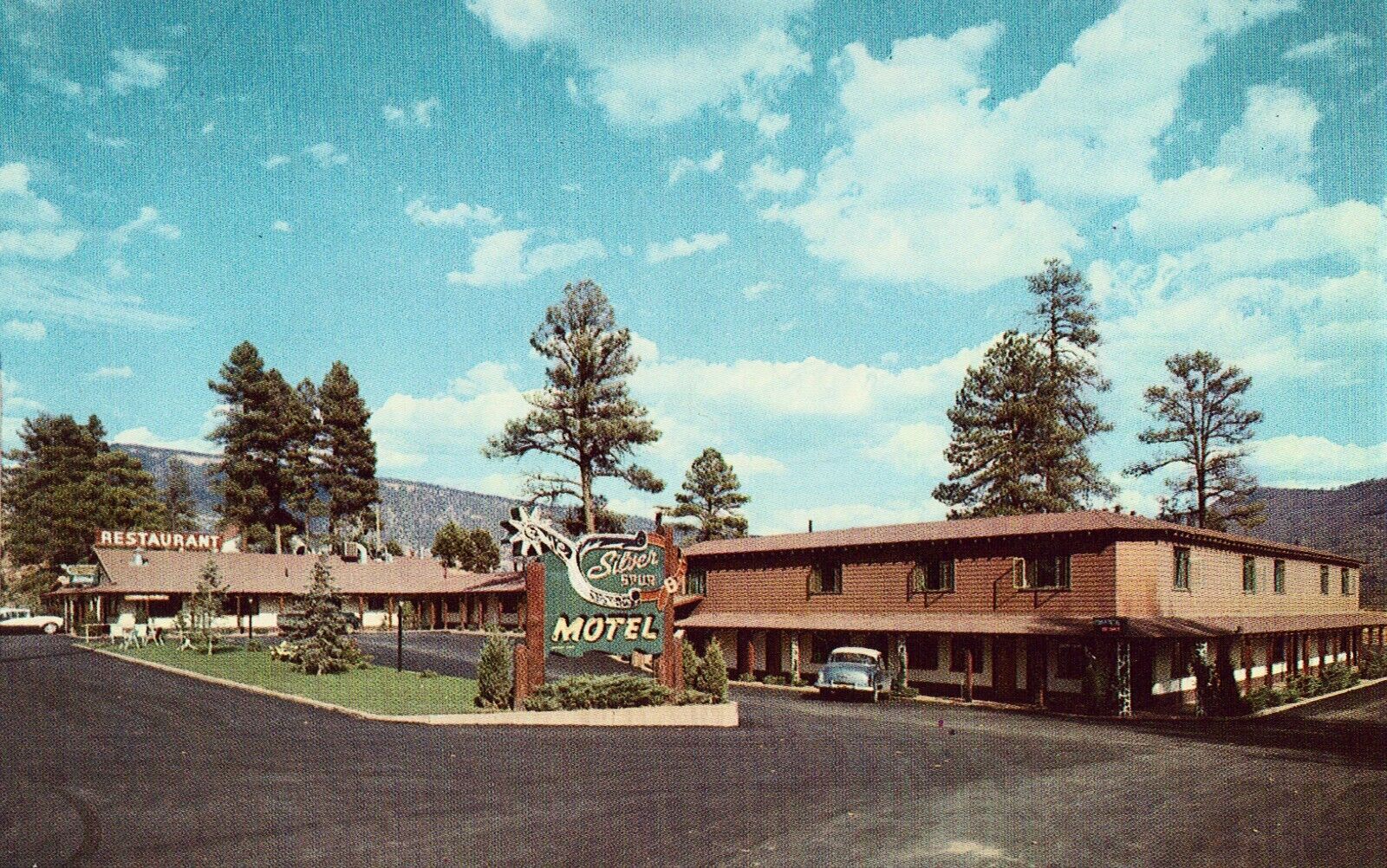 Vintage Postcard - Silver Spur Motel, Restaurant and Lounge - N. Durango, Colo