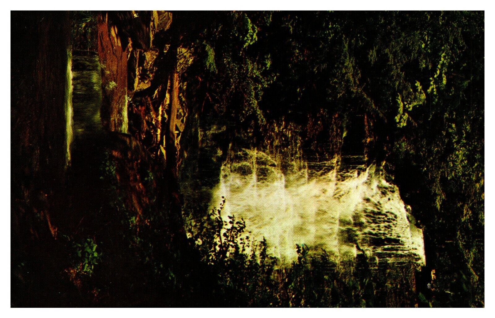postcard Waterfall-Turkey Path at Leonard Harrison State Park Pa. 9156