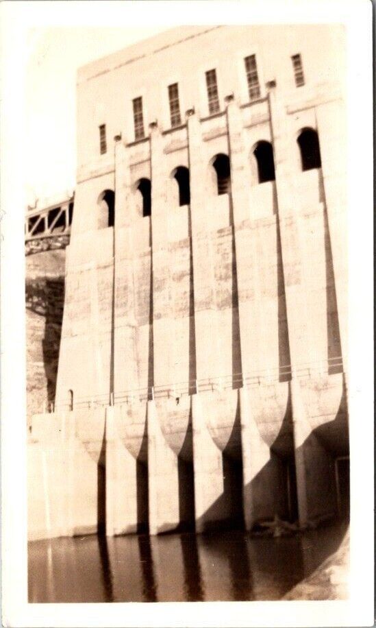 Found Photo, Artistic Shot of a Dam Front, Great Light/Dark Contrast 2.5\