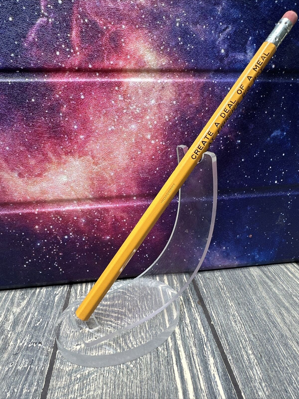 Vintage Frisch\'s Big Boy Create A Deal Yellow Unsharpened Pencil 