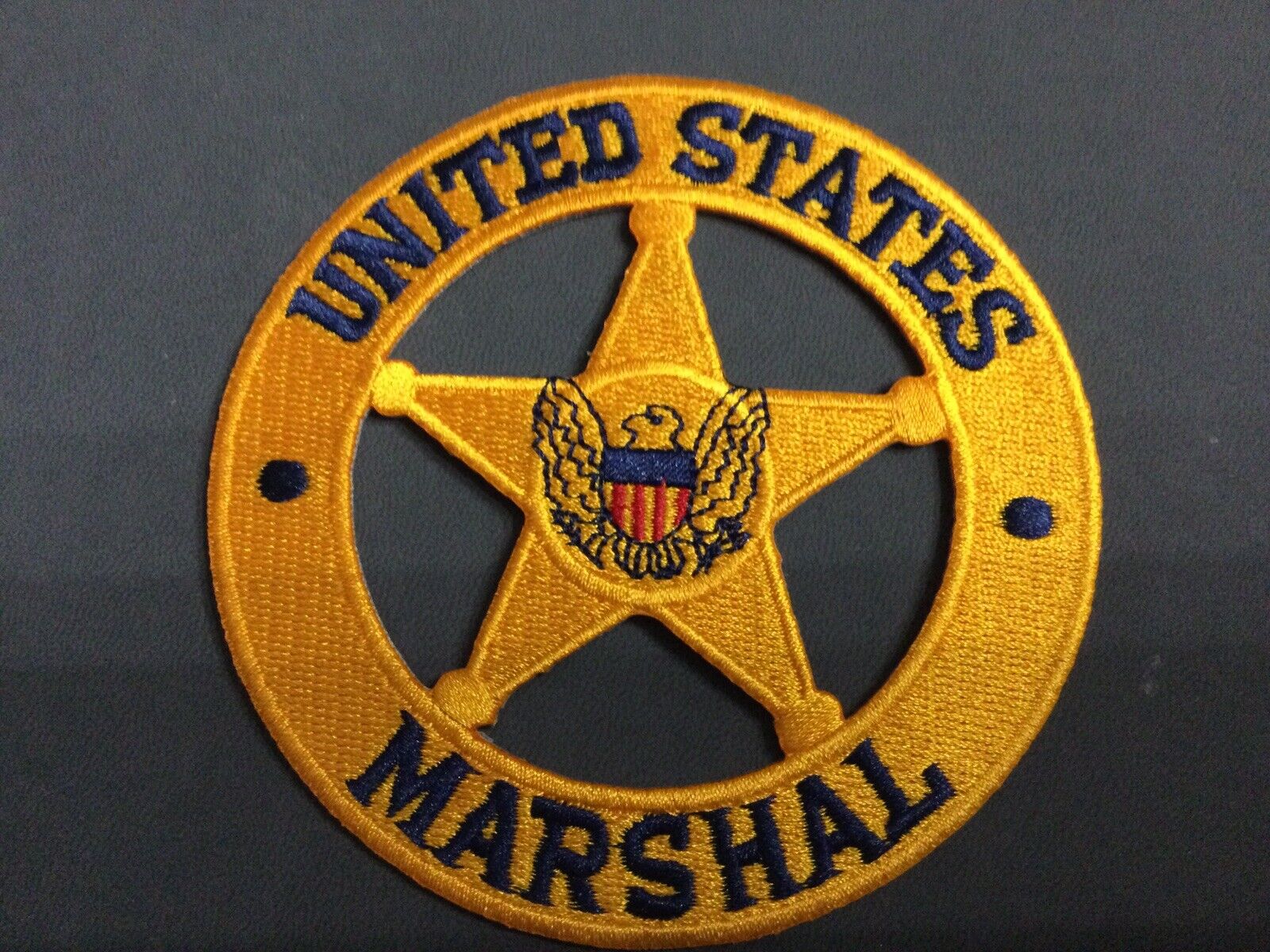 US MARSHAL GOLD STAR PATCH 3” NEW 