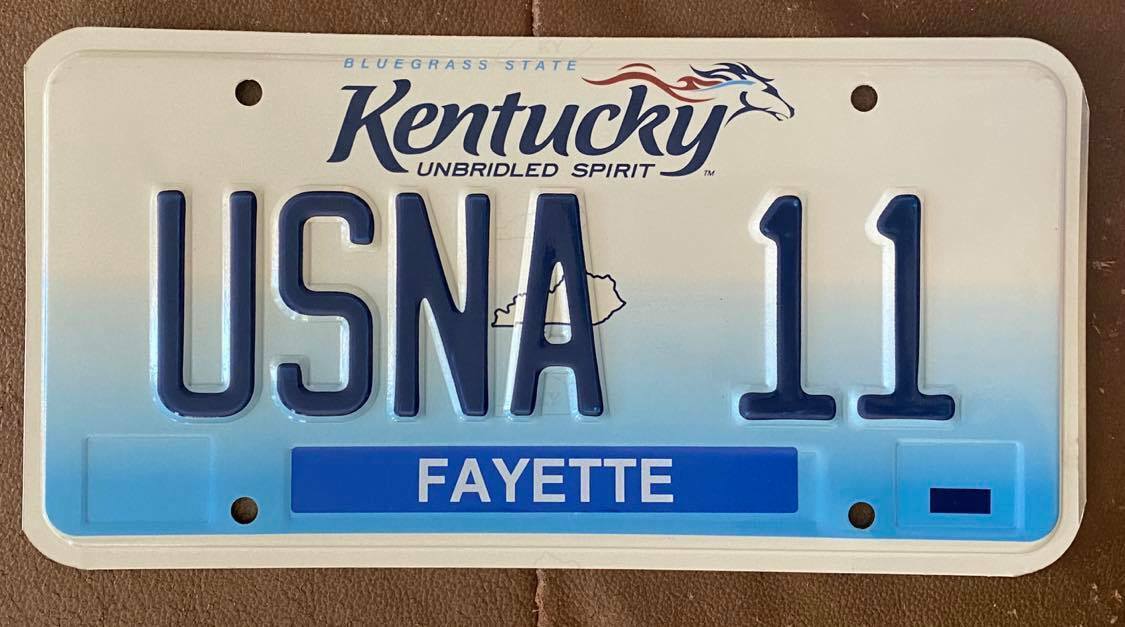 Kentucky VANITY License Plate USNA 11