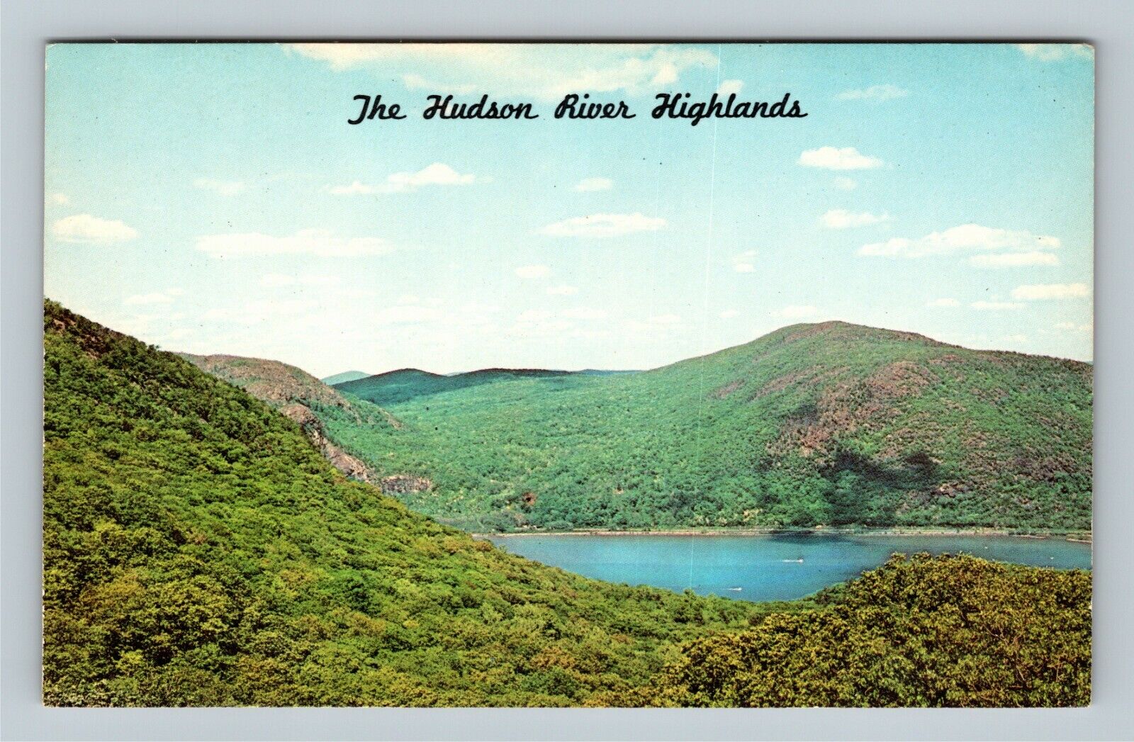 Hudson River Highlands NY, View From Look Out, New York Vintage Postcard