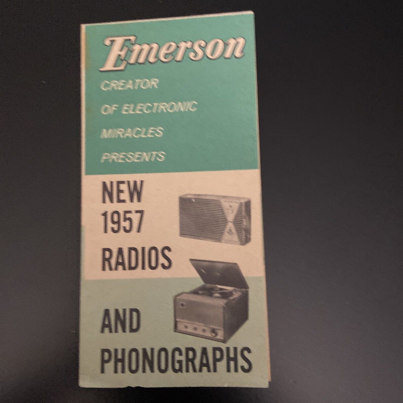 Emerson Radios Phonographs  Advertising Brochure 1957 Illustrated