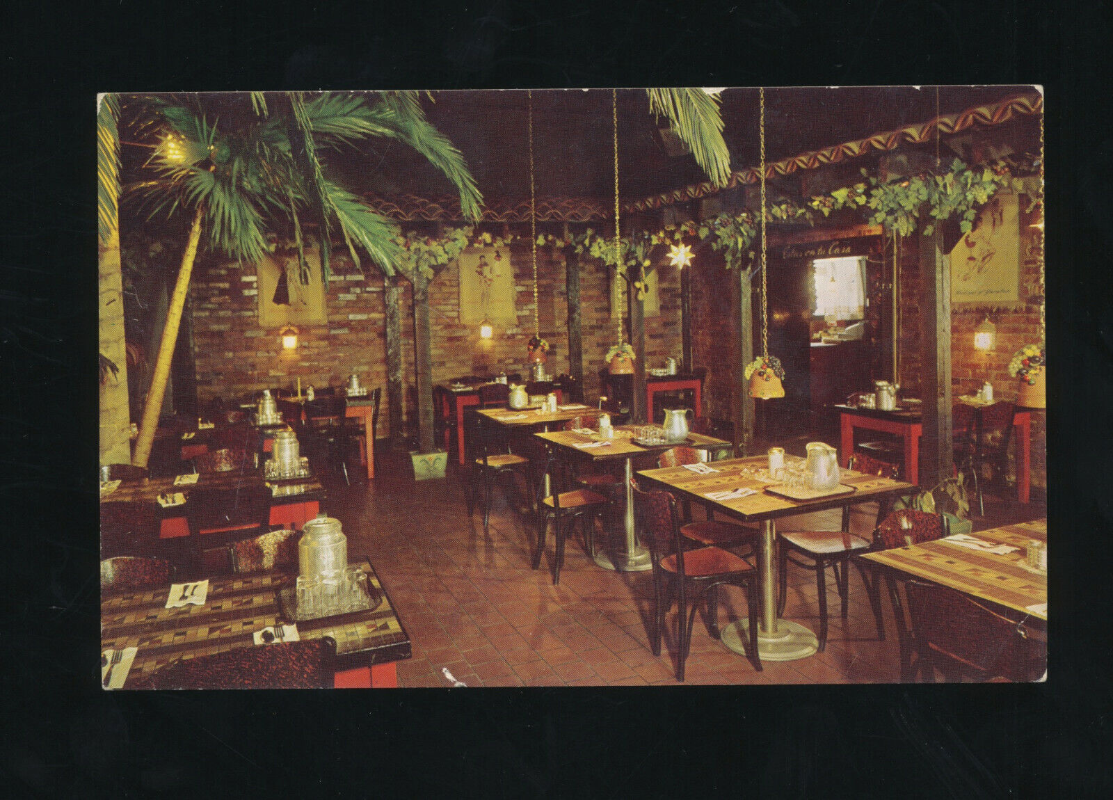 Vintage Tampico Dinner House La Plaza Room Interior Salt Lake City Utah Postcard