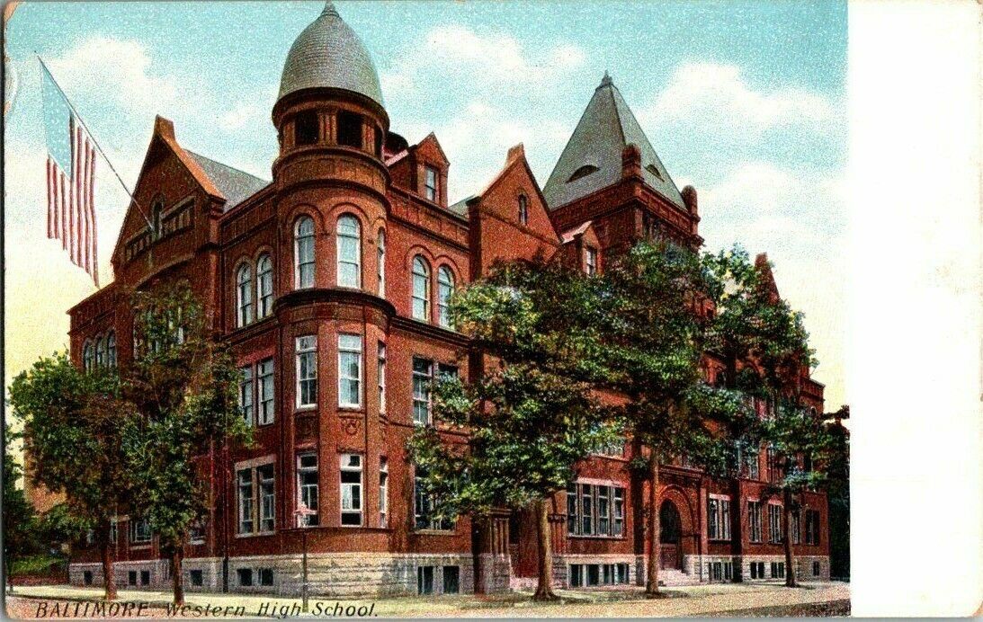 1905. BALTIMORE, MD. WESTERN HIGH SCHOOL. POSTCARD KK4