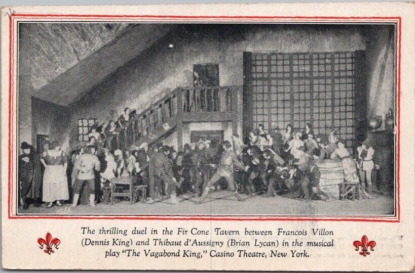 1926 New York City CASINO THEATRE Advertising Postcard \