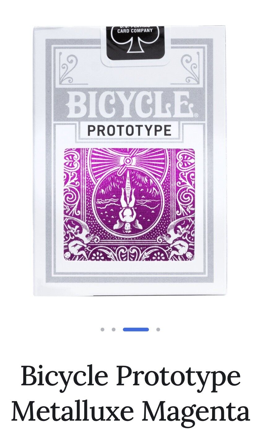 Bicycle MAGENTA Prototype Playing Card Xx/345 Minor Flaw