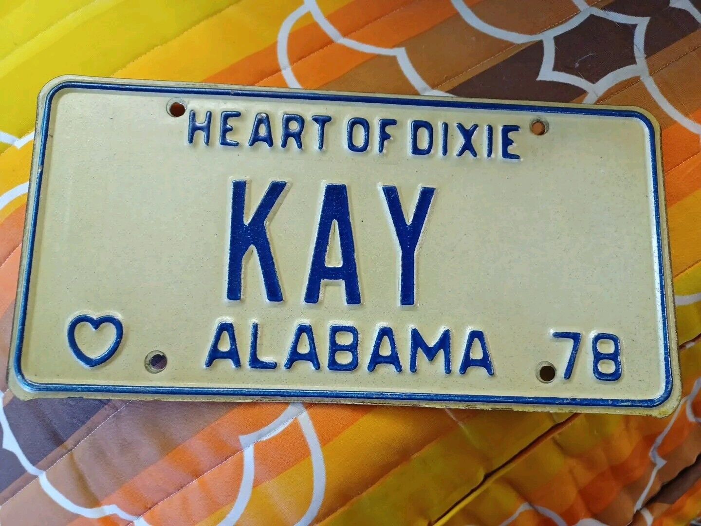 1978 Alabama HEART OF DIXIE MOTOR VEHICLE License Plate 