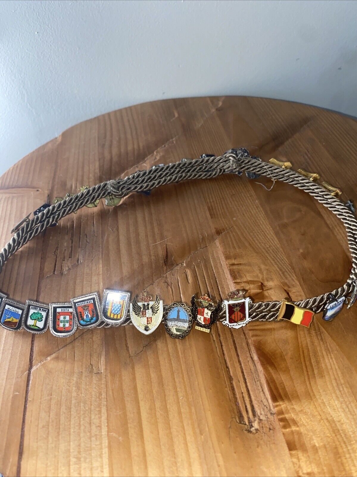 Vintage Collection Of 36 Travel Pins On A Hat Band