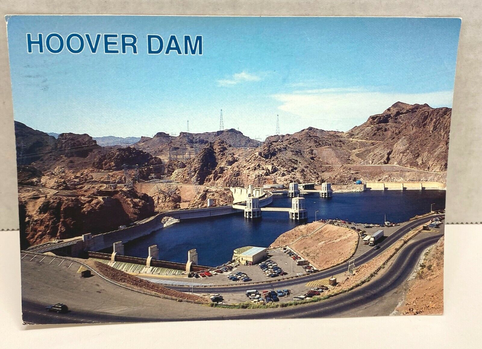Postcard Hoover Dam Arizona Nevada Souvenir Posted Lake Mead Colorado River