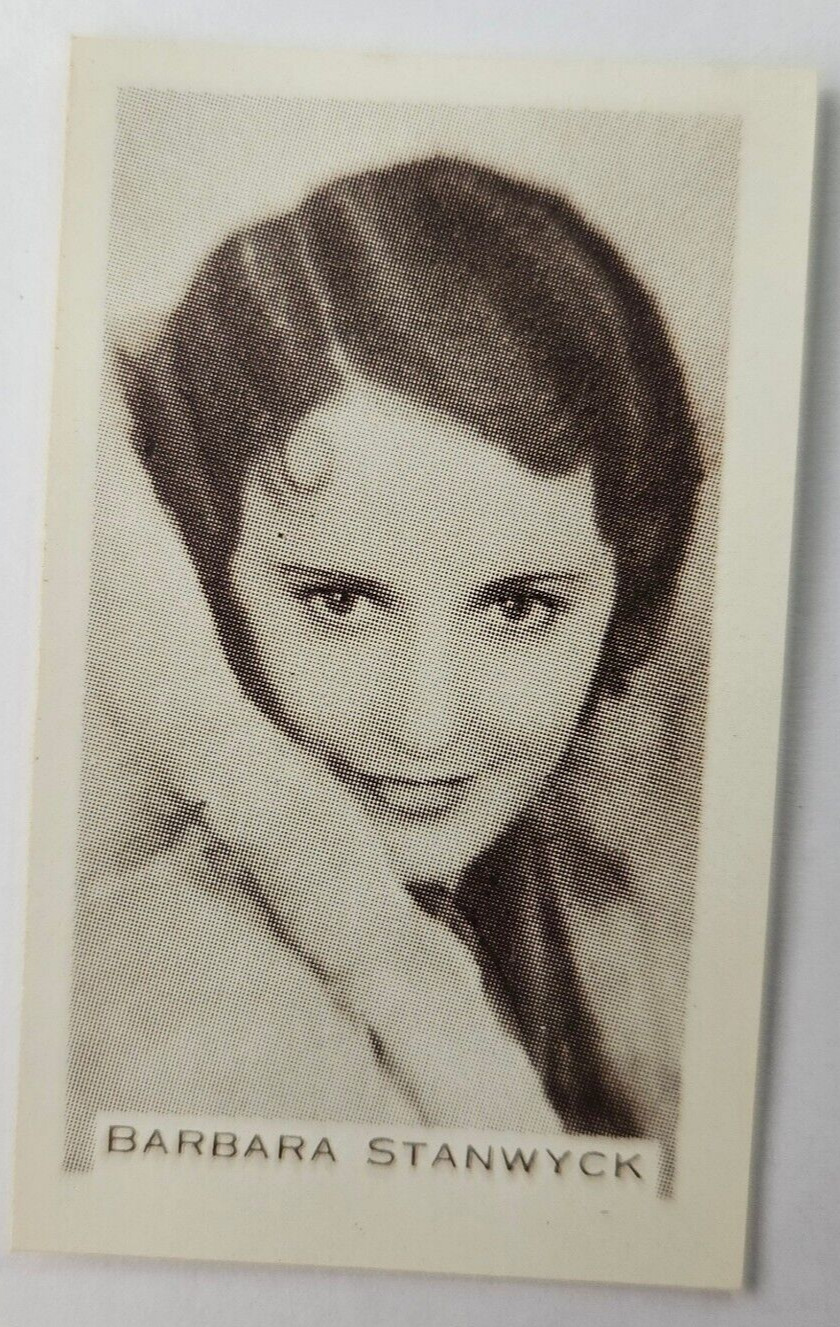 1936 Facchino\'s Cinema Stars Food Issue #52 Barbara Stanwyck