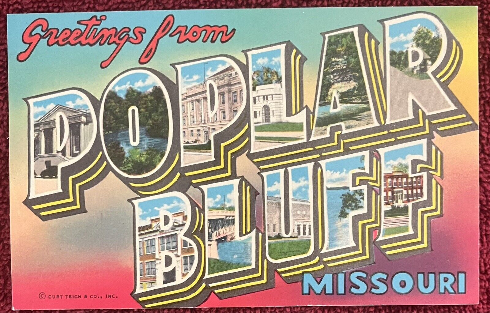 Poplar Bluff Missouri MO Greetings Postcard