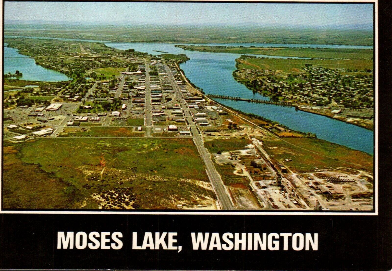 Postcard 4x6 Unposted Moses Lake Washington {p}