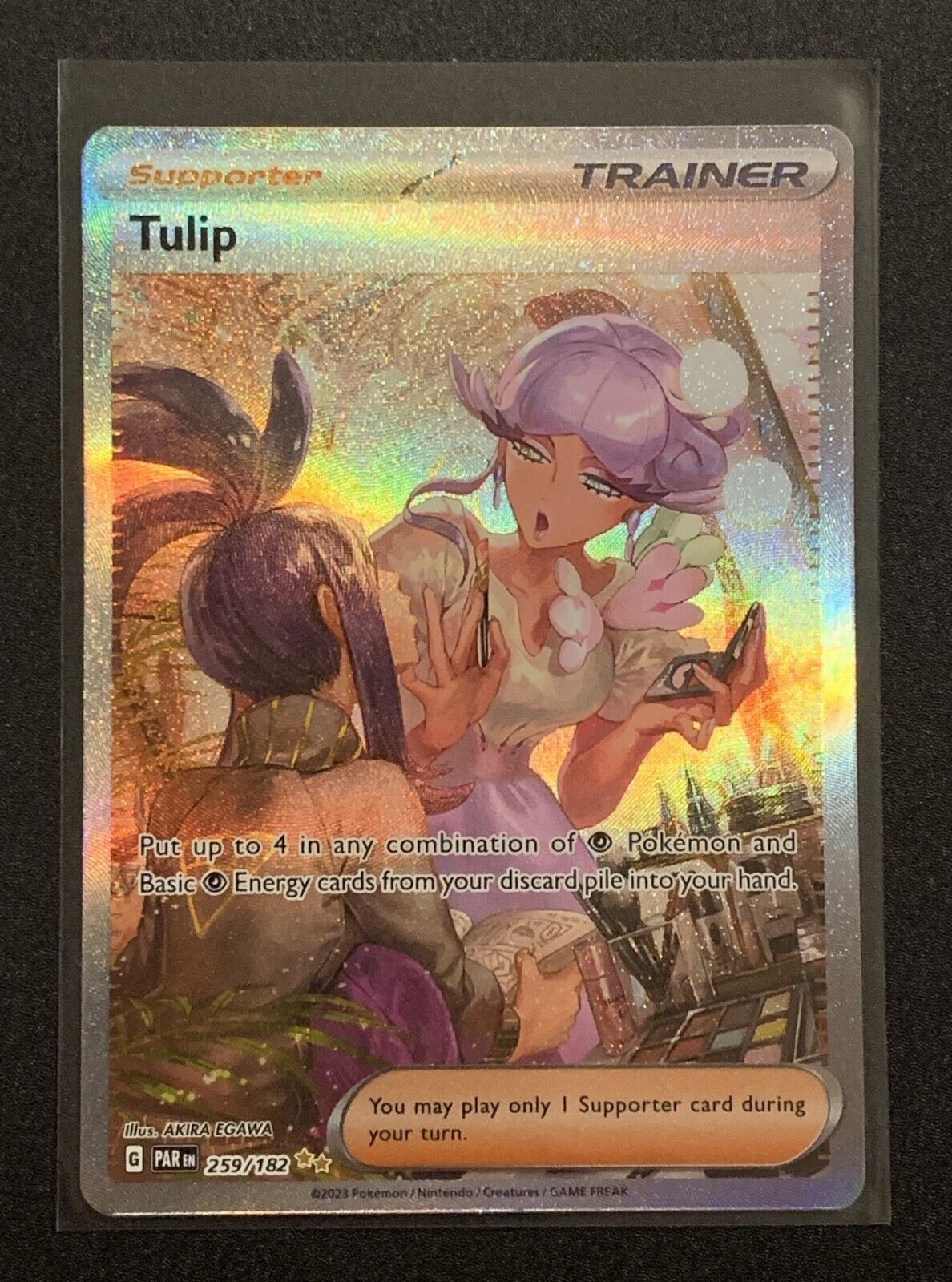 Tulip - 259/182 - illustrative Rare - Paradox Rift - Pokemon TCG