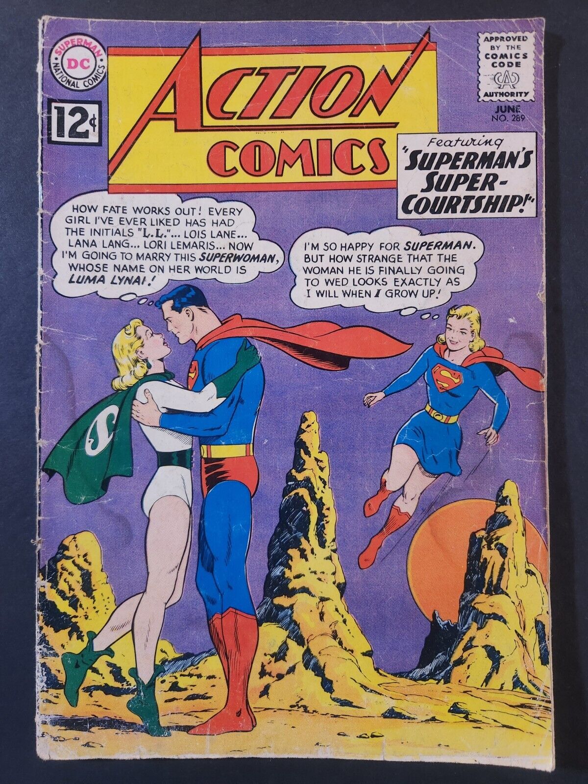 ACTION COMICS #289 SILVER AGE VINTAGE SUPERMAN DC COMICS 1962 COURTSHIP VG-