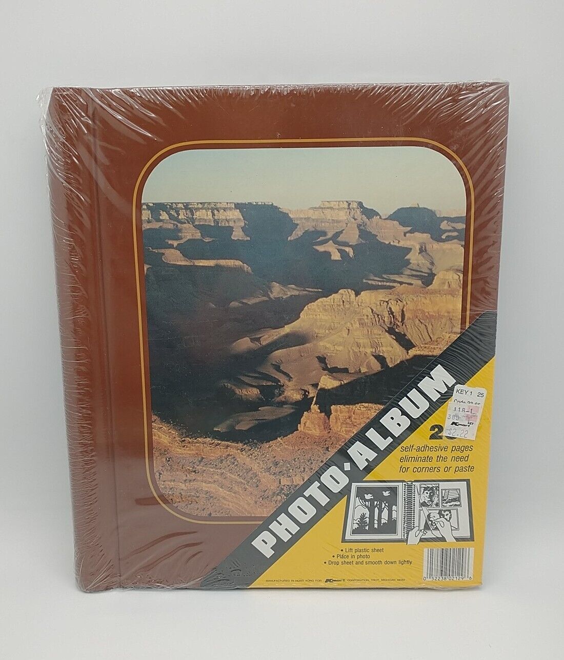 1980s Kmart Photo Album 20 Page Self-Adhesive Grand Canyon Cover NOS