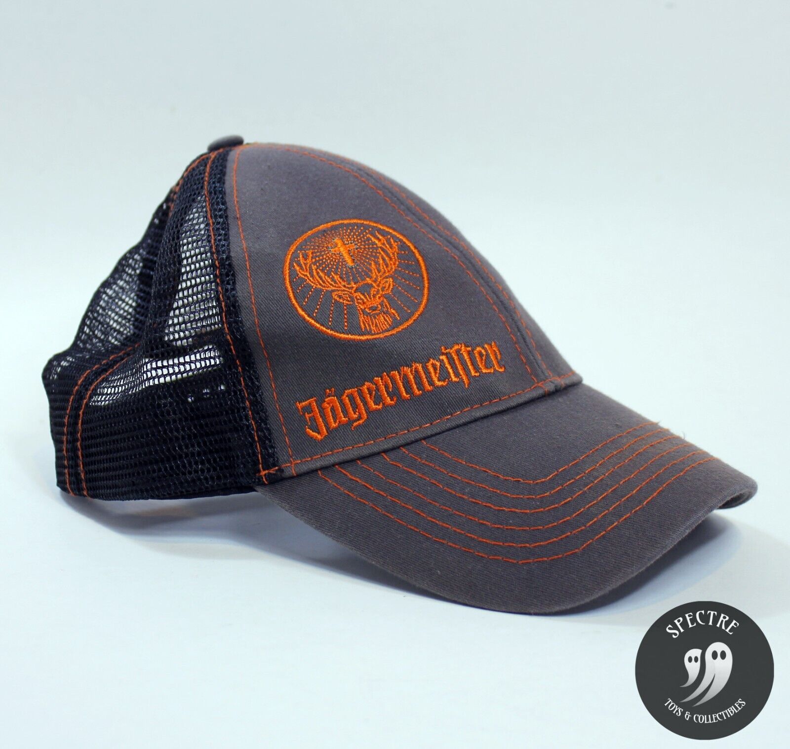 Jägermeister Black/Orange Embroidered Trucker Snapback Adjustable Cap