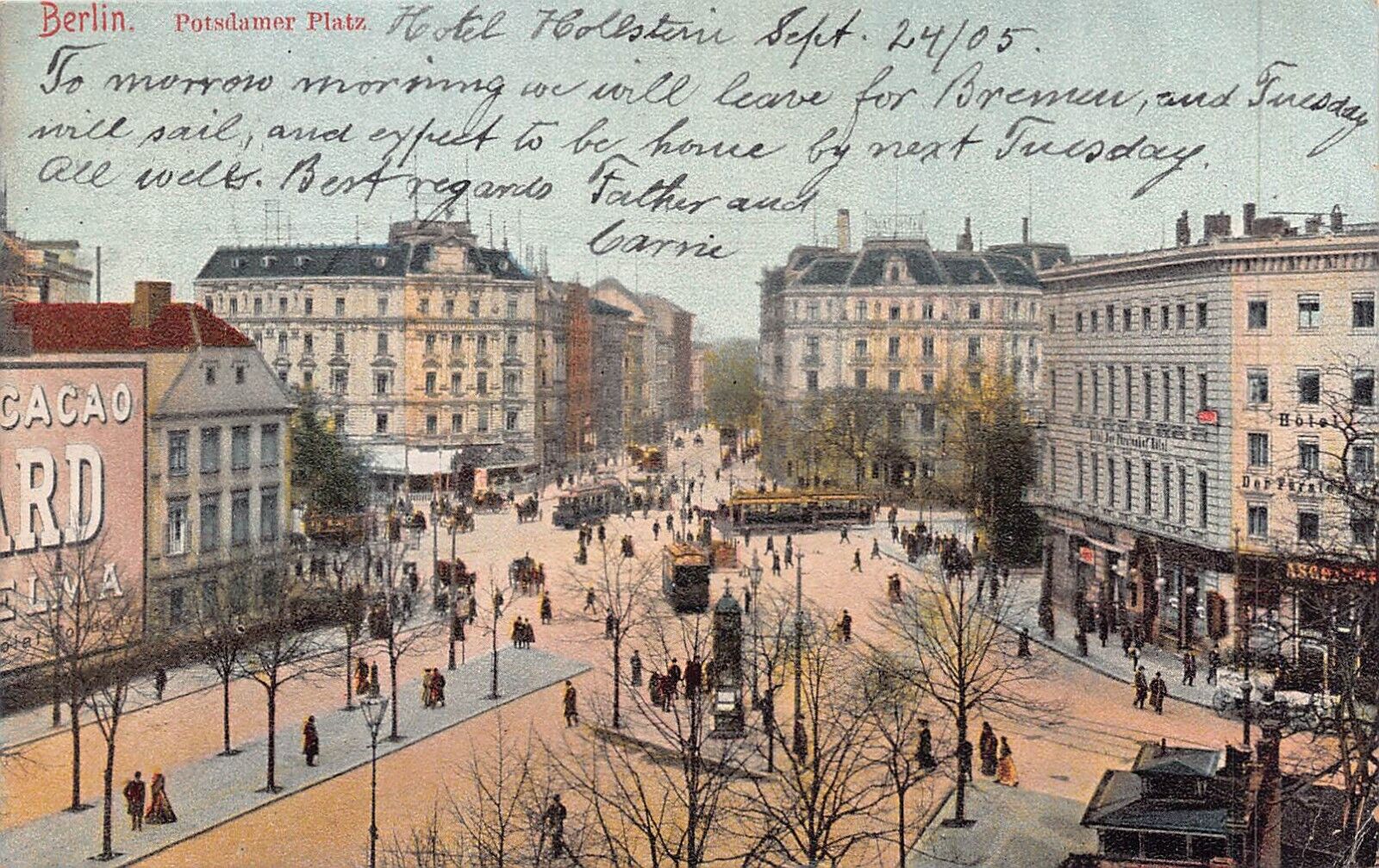 BERLIN GERMANY~POTSDAMER PLATZ~1905 EISMANN PUBLISHED POSTCARD