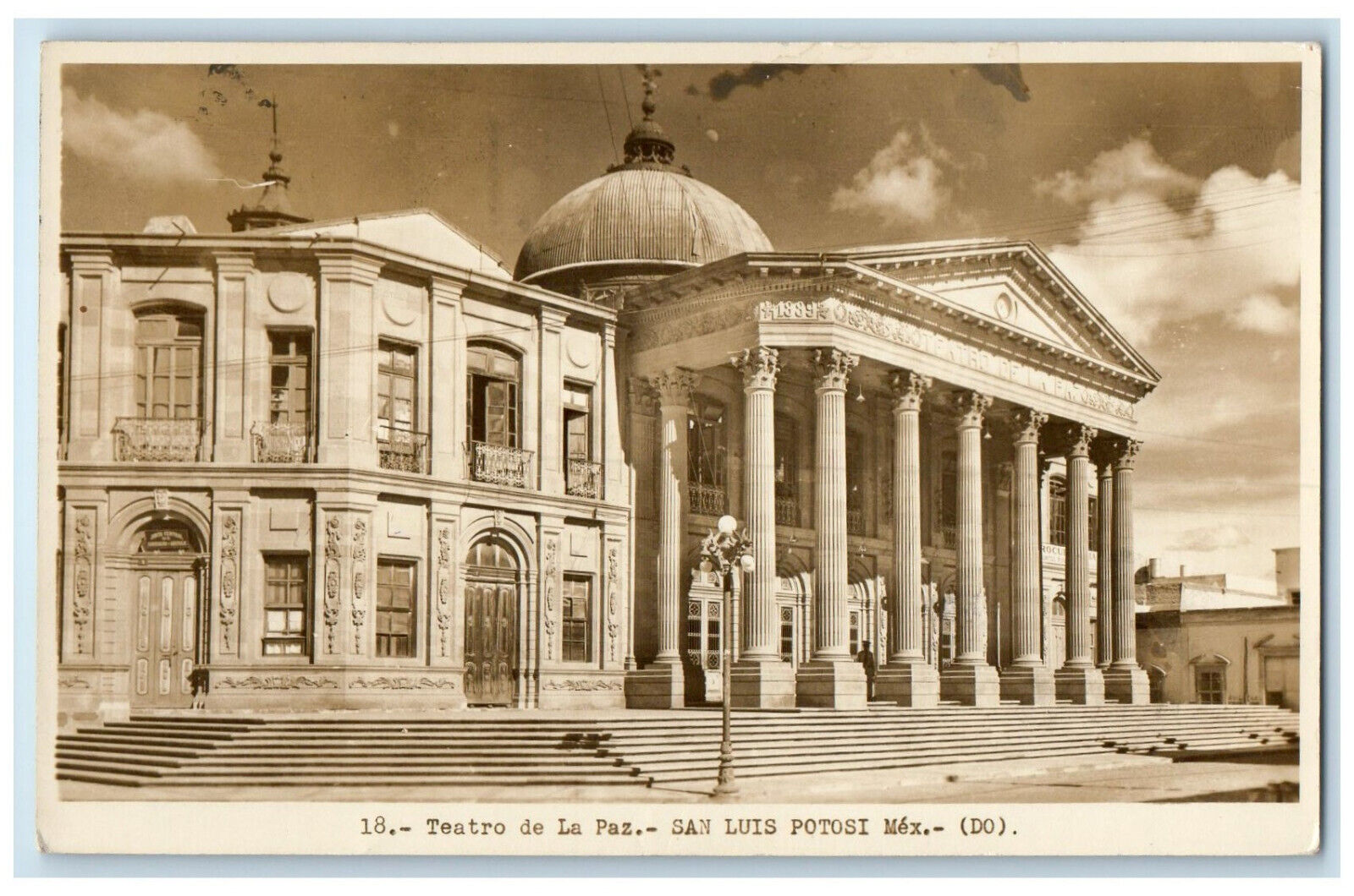 1949 Teatro De La Paz San Luis Potosi Mexico Vintage RPPC Photo Postcard