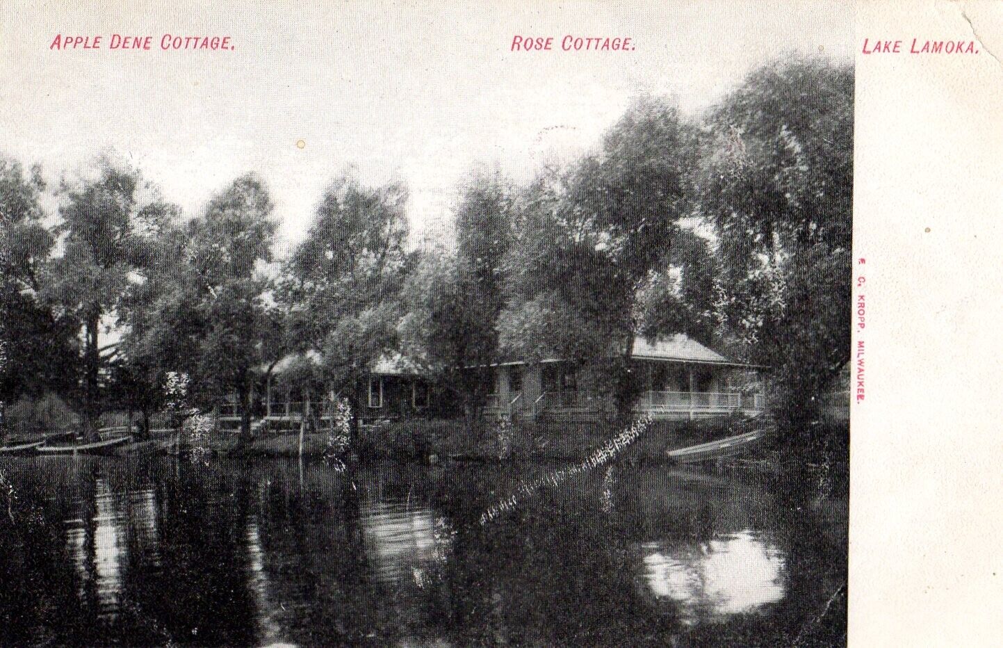 Apple Dean Cottage & Rose Cottage at Lake Lamoka NY Pre 1908