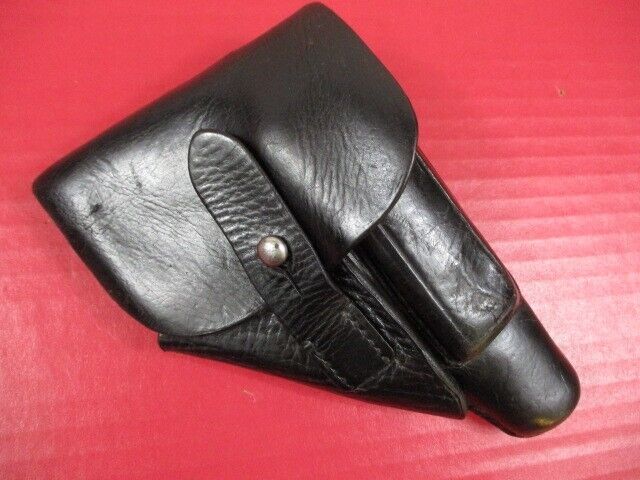 WWII German Army Leather Belt Holster for Walther PPK Pistol - Marked: D.R.G.M.