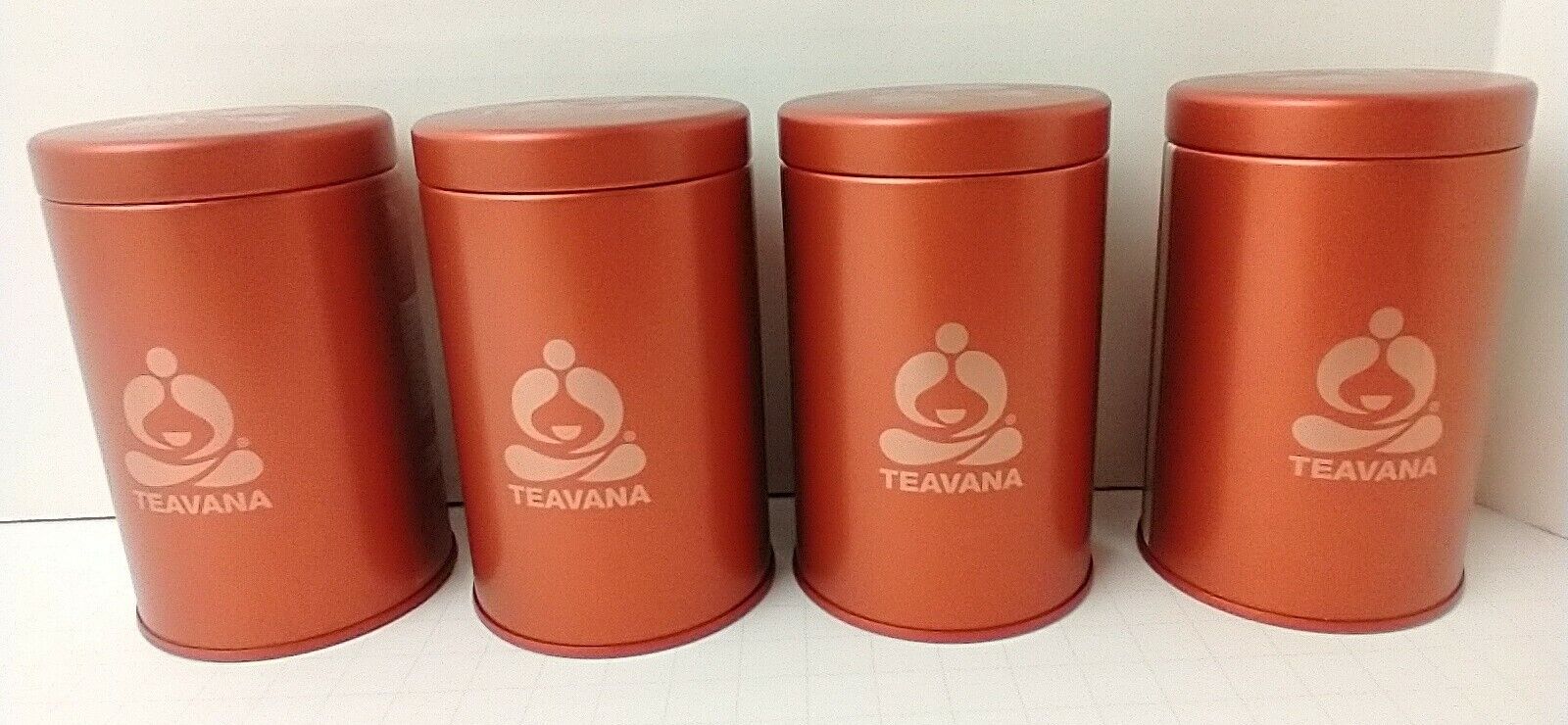 4 NEW Teavana Tea Tins 4\