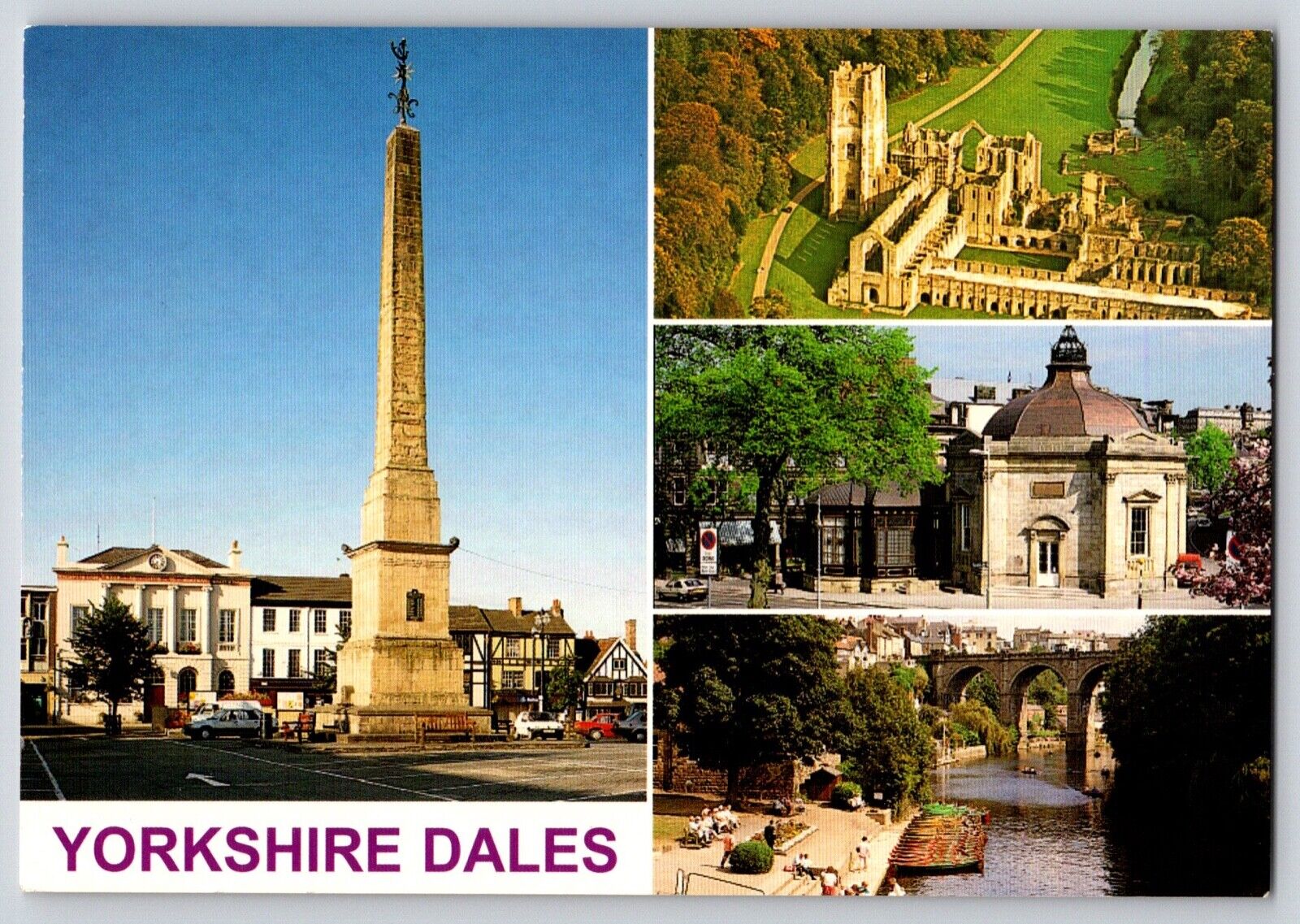 Postcard England Yorkshire Dales Fountain Abbey Harrogate Knaresborough 