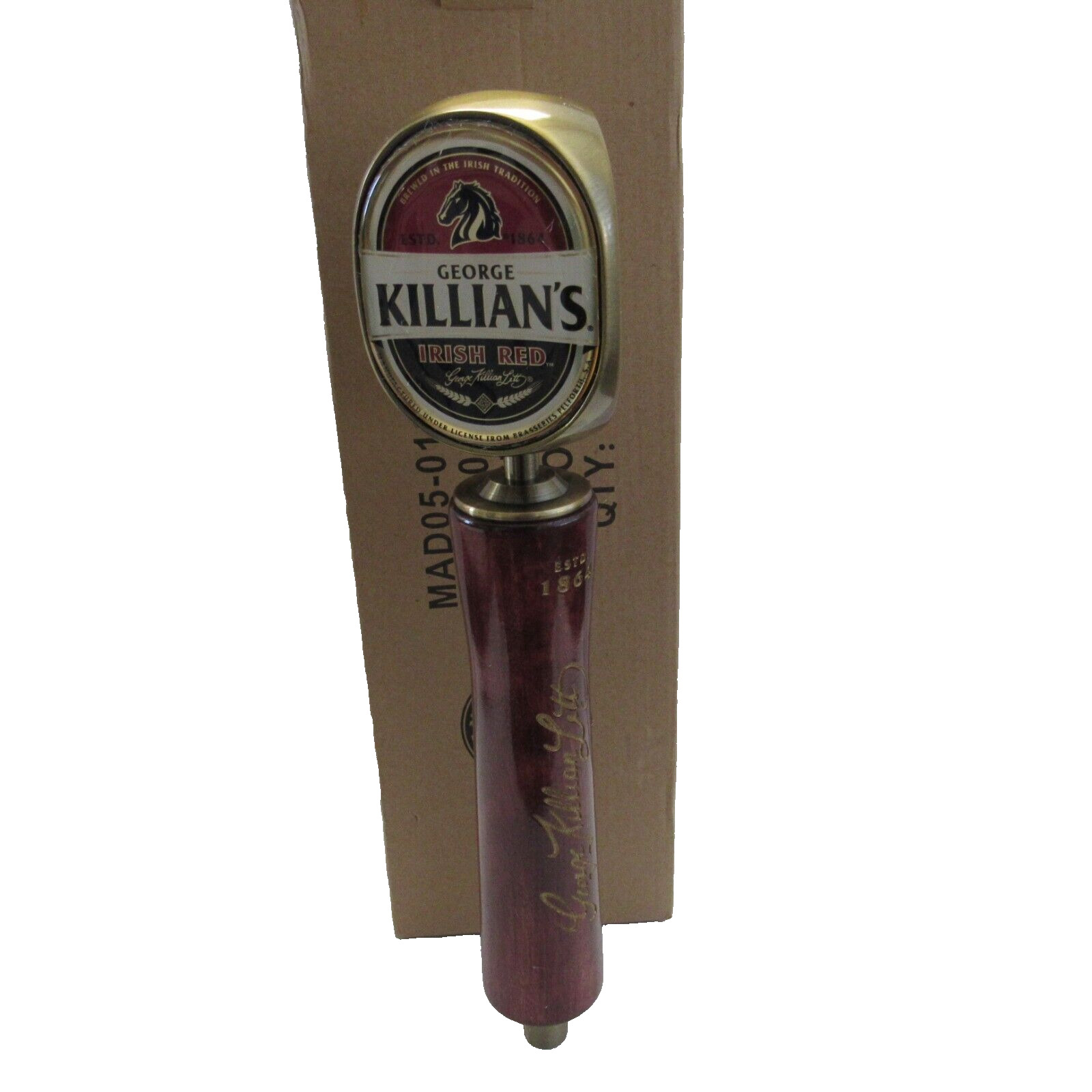 George Killian\'s Irish Red Signature Beer Tap Handle Vintage 3 Sided New