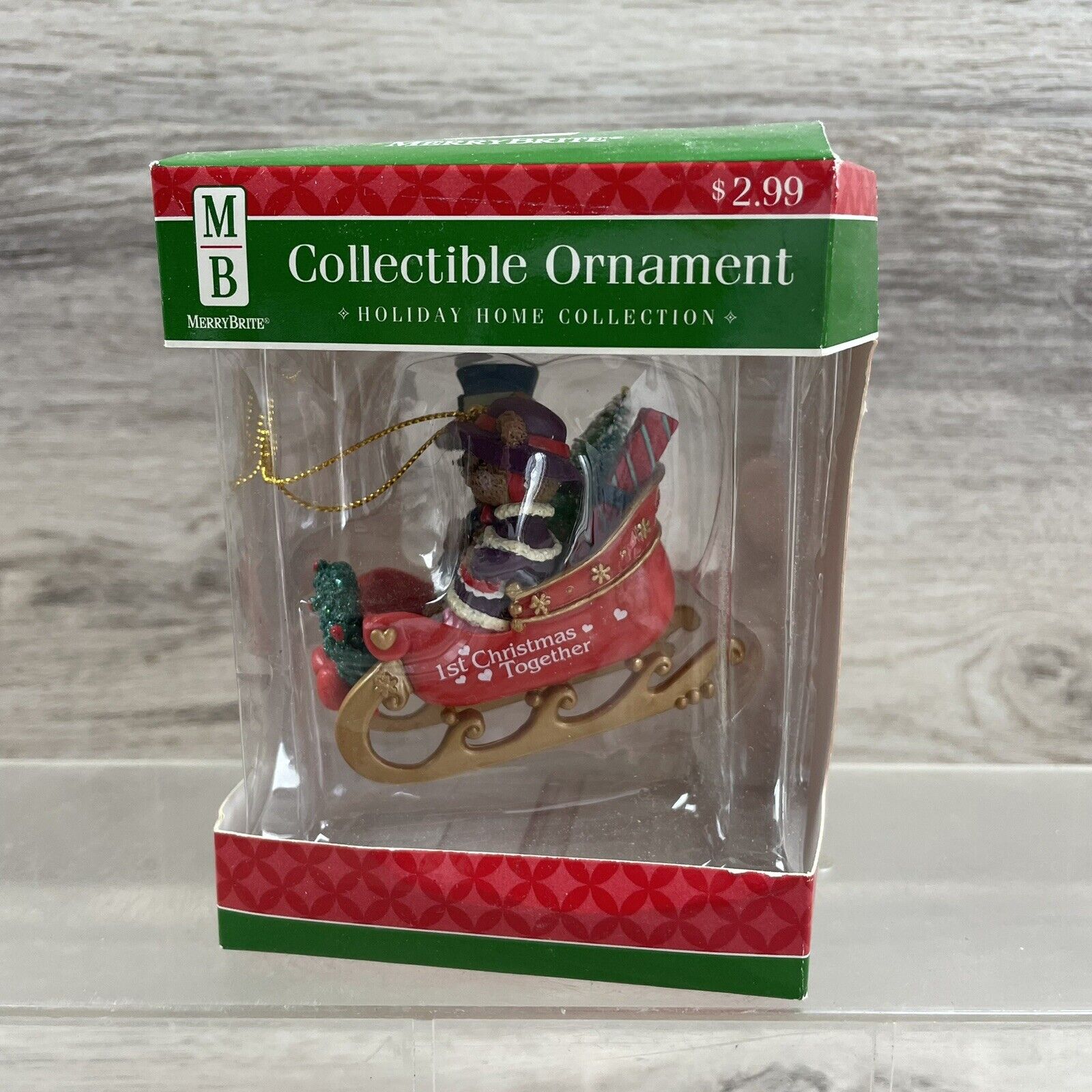 Vintage Merry Brite Christmas Ornament NOS “First Christmas Together” Couples