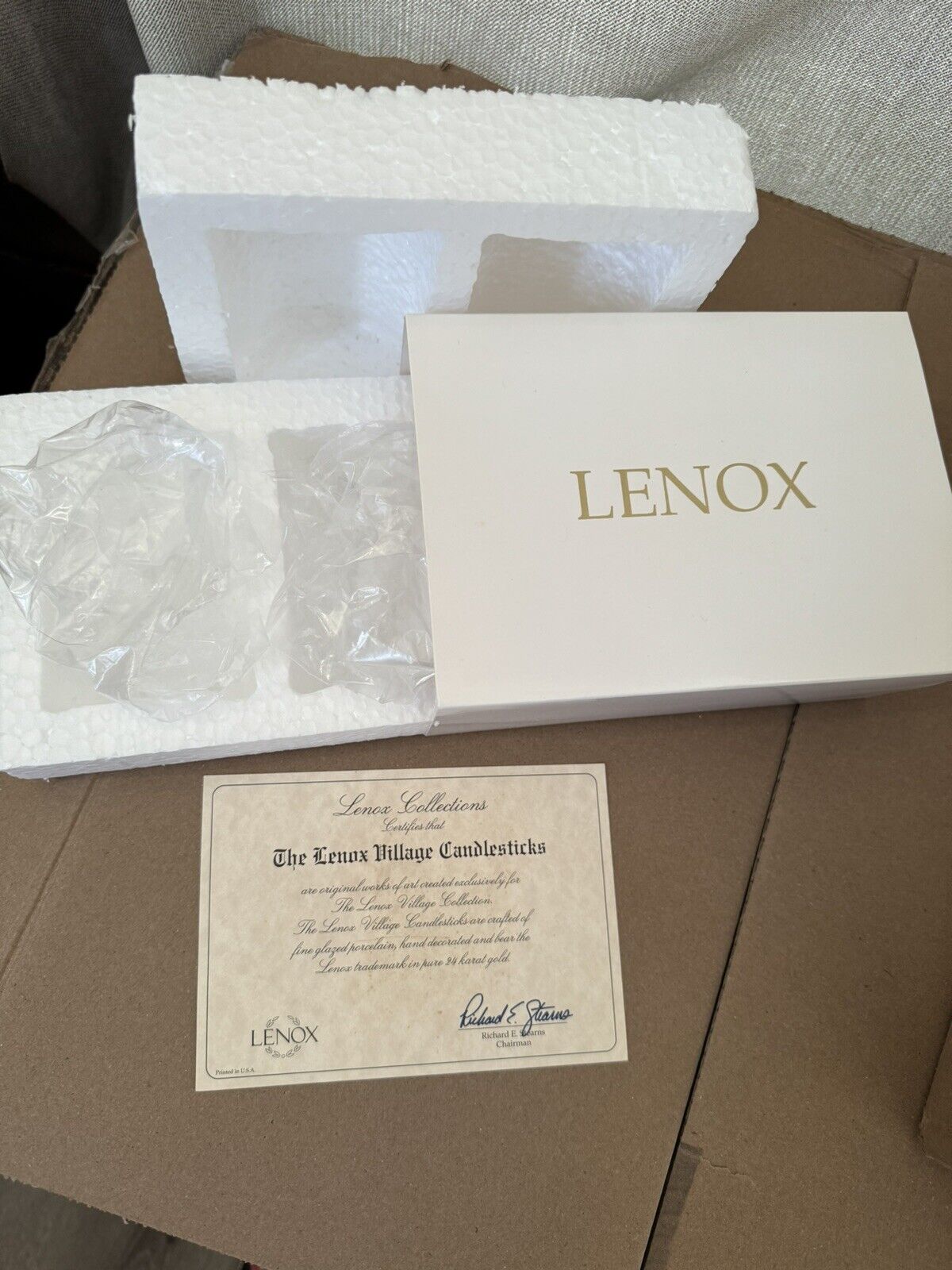 Lenox Village Candlesticks 1997 BOX and C.O.A
