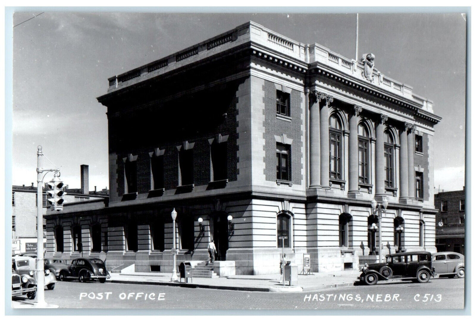 c1950's Post Office Building Hastings Nebraska NE Unposted RPPC Photo Postcard