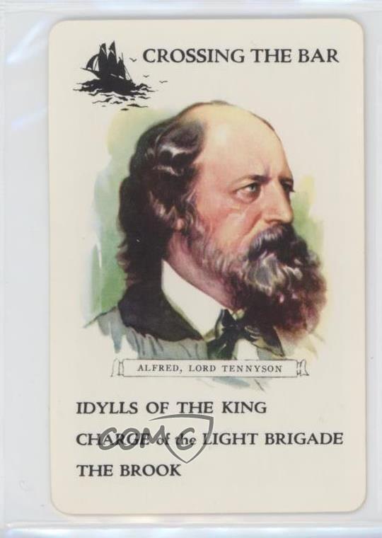 1900s Authors Game Light Blue Back Alfred Lord Tennyson (Crossing the Bar) 0a2