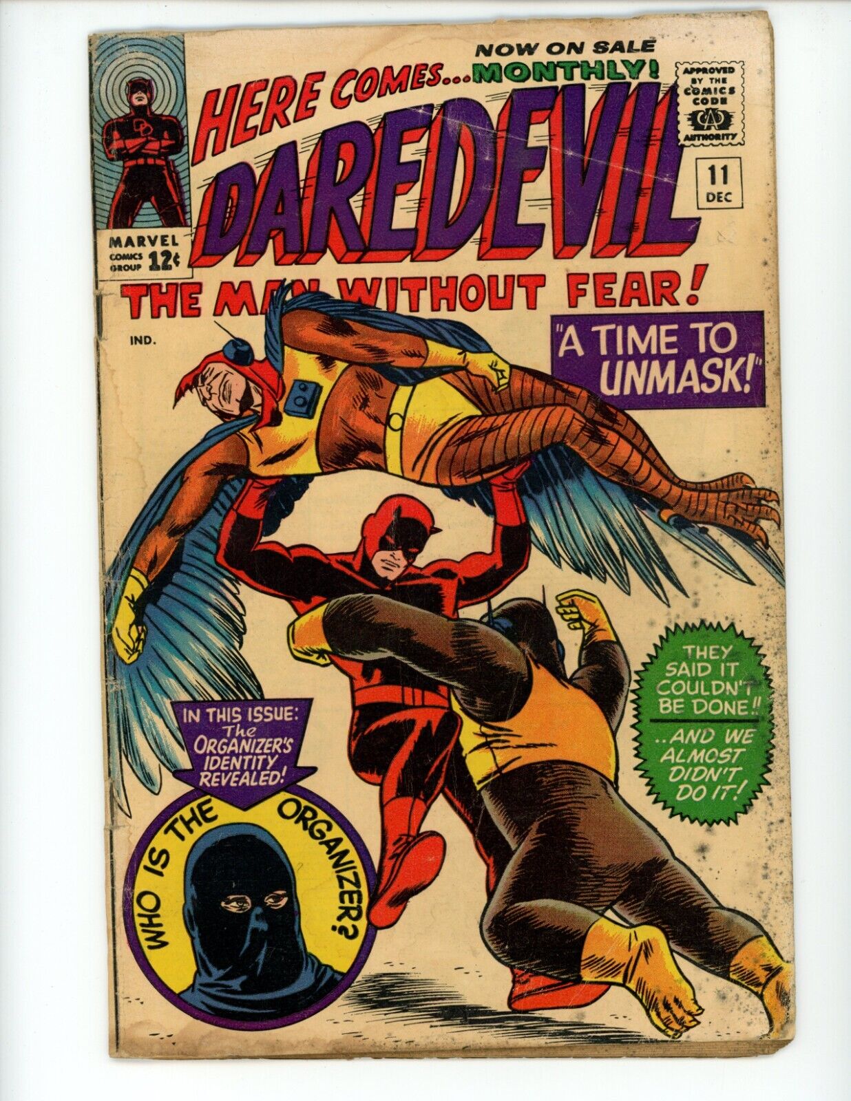 Daredevil #11 Comic Book 1965 VG- Low Grade The Organizer Comics
