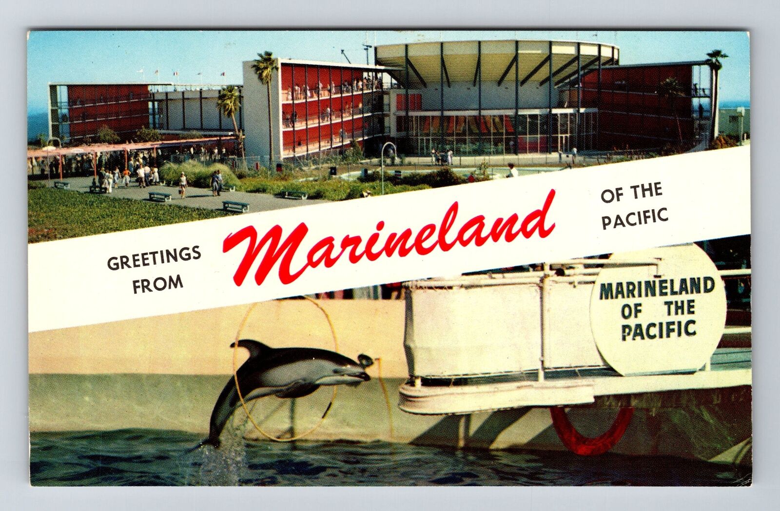 Marineland CA-California, Scenic Banner Greetings, Vintage Postcard