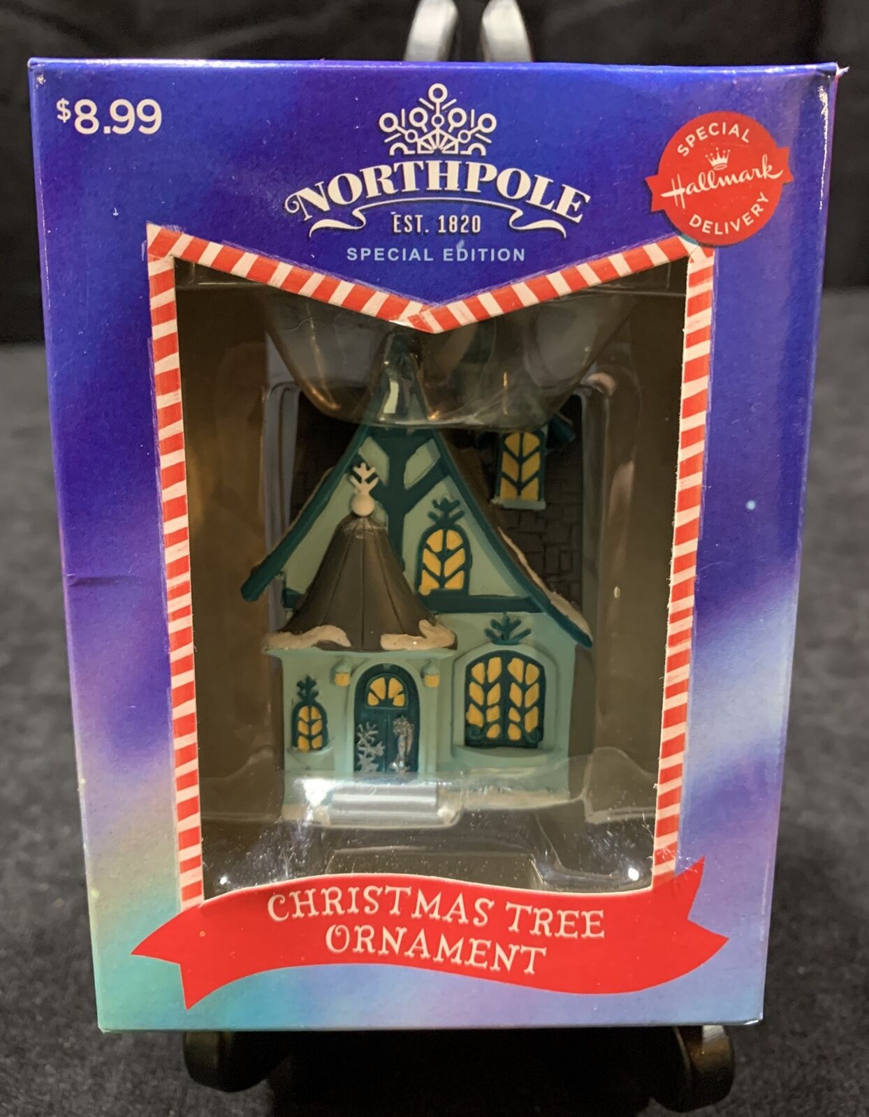 Hallmark North Pole Special Edition Christmas Tree Ornament Snowy Chalet House.